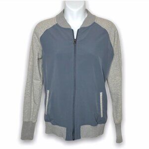 C9 Champion gray zip up athletic jacket small raglan color block
